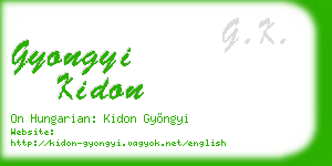 gyongyi kidon business card
